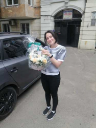 Delivery in Ukraine - Basket of flowers "Tender tones"