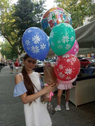 Микс воздушных шаров "С Днем Рождения" - быстрая доставка от ProFlowers.ua